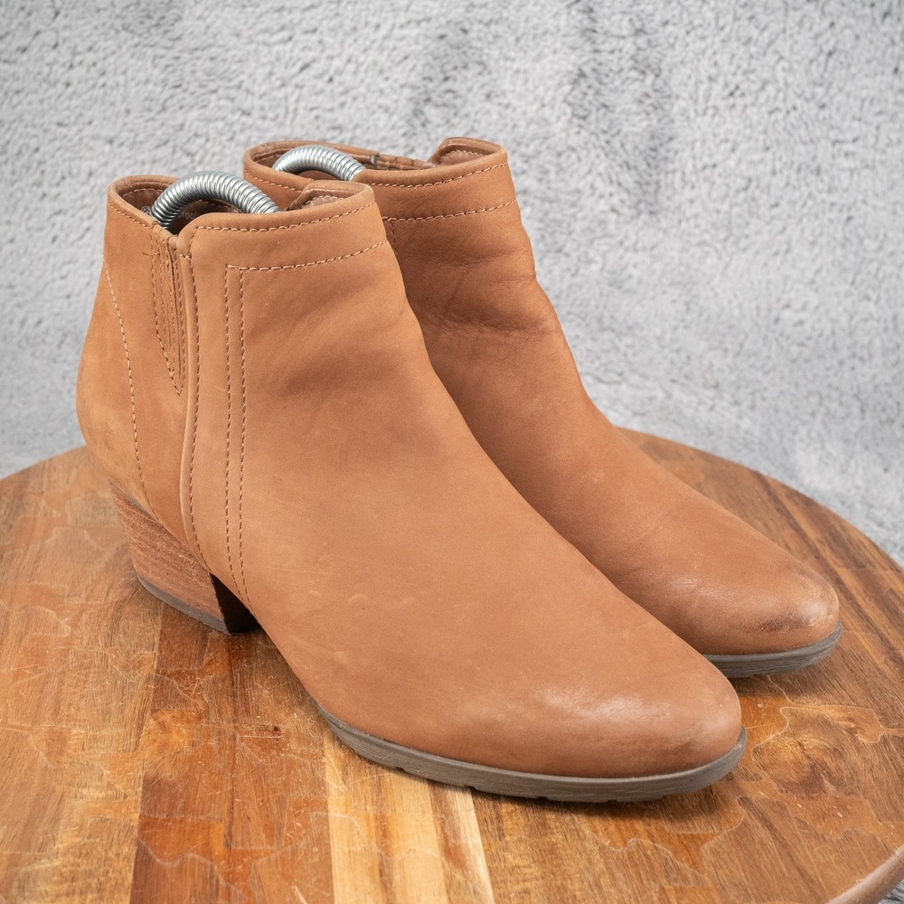 Blondo‎ Boots Valli Cognac Nubuck Waterproof Ankle Booties Sz 8 Boot